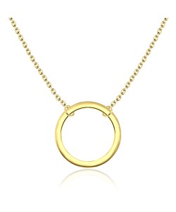 Gold Plated Plain Ring Shaped Necklaces SPE-727-GP